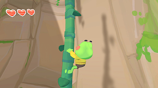 画像ギャラリー No.014のサムネイル画像 / 舌で自由に移動し，キノコやどんぐりで道を作る。カエルが主人公の3Dプラットフォーマー「BIG HOPS」（ほぼ日 インディーPick Up！）
