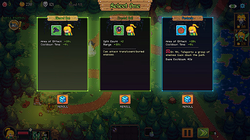 画像ギャラリー No.001のサムネイル画像 / ビルドの試行錯誤で殲滅力をあげていくやりこみ型のタワーディフェンス「Tangy TD」（ほぼ日 インディーPick Up！）