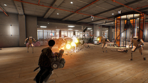 画像ギャラリー No.003のサムネイル画像 / 会社員暴走ローグライトアクション「Last Man Sitting」，Steamでリリース。オフィスチェアに乗った会社員が掃除用具や銃器で戦っていく