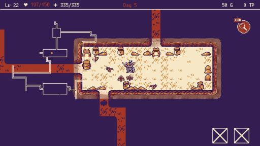 画像ギャラリー No.005のサムネイル画像 / 勇者の行動や食物連鎖によって魔物の生態系が変化。サクッと遊べるレトロ調ローグライク「いそげヒーロー」,Steamで配信開始