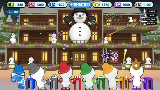 画像ギャラリー No.006のサムネイル画像 / PC/Switch「すべって!なげて!スノーパーティ」配信開始。雪合戦や氷上バトルなど,雪をテーマにした簡単操作のパーティゲーム