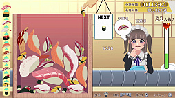 画像ギャラリー No.007のサムネイル画像 / 目指せ大トロ! 同じネタの寿司をくっつけて,お客に提供する。落ち物系パズル「元祖 落とし寿司 めびうす」,Switch2版が発売決定