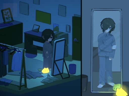 画像ギャラリー No.003のサムネイル画像 / 眠れない夜をテーマにした2D探索ADV「ながい夜の宇宙で」，Steamストアページを公開。どんな方法で眠りにつくかはプレイヤー次第