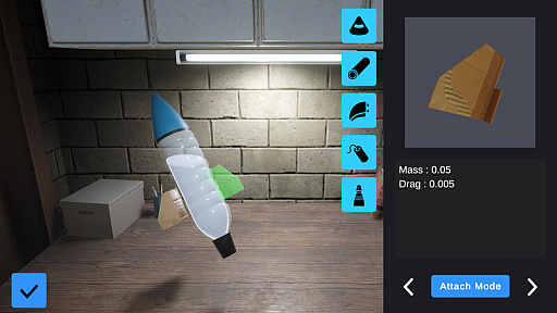 画像ギャラリー No.002のサムネイル画像 / ロケット製作＆ライフシム「Basement to the Sky」，体験版を配信開始。パーツを組み合わせてロケットを作り，宇宙を目指して飛ばそう