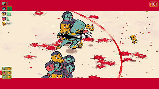 画像ギャラリー No.003のサムネイル画像 / “野郎”を集めて巨大ゴリラや神様に人海戦術で立ち向かうカオスなローグライクオートバトラー「How Many Dudes?」，Steam Nextフェス参加を発表