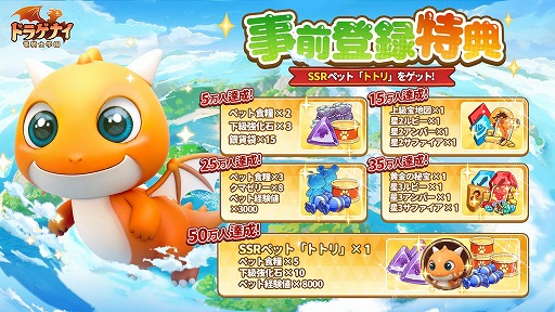 画像ギャラリー No.008のサムネイル画像 / 空中戦アクションRPG「ドラゲナイ:竜騎士学園」事前登録の受付を開始。50万人達成でSSRペット「トトリ」を配布