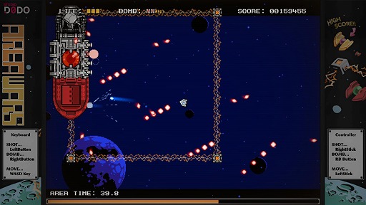 画像ギャラリー No.006のサムネイル画像 / 2D全方位シューティング「AREA WARS」3月6日にSteamでリリース。2体のボスに挑戦できるデモ版を本日公開し，スコアアタック大会を開催