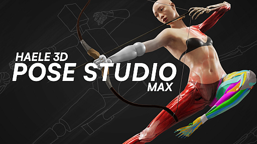 画像ギャラリー No.006のサムネイル画像 / どんな人も自在にポーズ設定。アーティスト向け作画リファレンスツール「HAELE 3D - ポーズスタジオ Max」発表