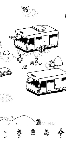 画像ギャラリー No.013のサムネイル画像 / モノクロの世界のなかにある,静かな驚き。「Hidden Folks+」の素朴で温かな風景に癒されよう(今日から始めろApple Arcade #63)