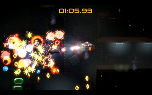 画像ギャラリー No.005のサムネイル画像 / “USBフロッピーディスク”に入った弾幕ローグライトのクラファンが展開中。敵基地に宇宙船で乗り付け，内部からお宝をかっさらえ