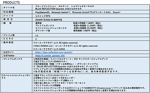 画像ギャラリー No.042のサムネイル画像 / 「BLUE REFLECTION Quartet: 少女たちのキセキ」，7月30日に発売。シリーズ4作品をまるごと楽しめる