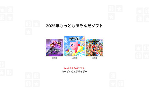 ���������꡼ No.002�Υ���ͥ������ / ���ߥ����ȡ�Nintendo Switch 2025ǯ�ο����֤�פ������2017ǯ�ޤǤΥץ쥤��Ͽ��ǯ���Ȥ˳�ǧ�Ǥ���ư������ǥ���������ɤǤ���