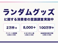 ランダムグッズに関する消費者の意識調査をHamaru Strategyが実施中。集計結果は一般公開を予定
