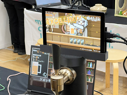 画像ギャラリー No.026のサムネイル画像 / 「TOKYO INDIE GAMES SUMMIT 2026」出展作品レポート(変わったコントローラ編)。ピザを焼き,ポップコーンを頂戴し,ビールで流し込んだ末,レジェンドクリエイターと遊んだ