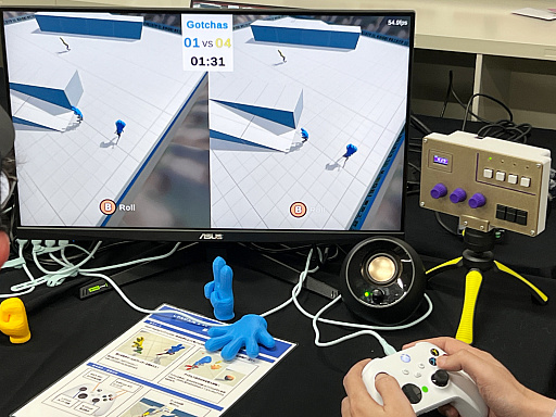 画像ギャラリー No.032のサムネイル画像 / 「TOKYO INDIE GAMES SUMMIT 2026」出展作品レポート(変わったコントローラ編)。ピザを焼き,ポップコーンを頂戴し,ビールで流し込んだ末,レジェンドクリエイターと遊んだ