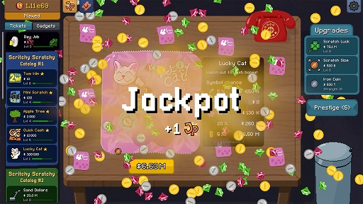 画像ギャラリー No.002のサムネイル画像 / スクラッチを削りまくって夢のジャックポットを引き当てろ！ 「Scritchy Scratchy」，Steamで配信開始