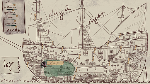 画像ギャラリー No.003のサムネイル画像 / 現実離れした船上で失われた過去を探り,帰るべき場所を見つける。女性同士の恋愛をテーマにしたビジュアルノベル「The Bitter End」発表