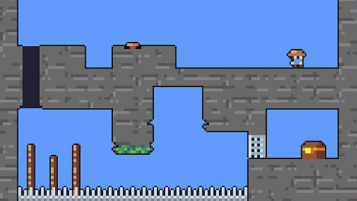 画像ギャラリー No.002のサムネイル画像 / 十字キーとボタン2つで実現する,100種類以上のアクション。「Reventure」を手掛けたPixelattoの新作「Moventure」,ストアページ公開