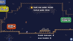 画像ギャラリー No.005のサムネイル画像 / 爆弾で鉱石ブロックを壊していく「FragMiner」，デモ版をSteamで配信開始。稼いだゴールドでスキルツリーを強化