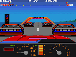 画像ギャラリー No.002のサムネイル画像 / アケアカ版「KONAMI RF2 Red Fighter」,4月16日配信。障害物や敵車を避けつつ燃料切れに注意して,全6ステージの走破を目指すレースゲーム