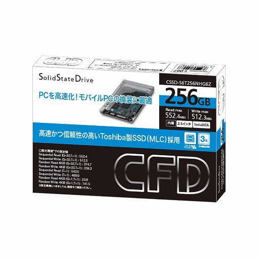  No.002Υͥ / CFD䡤MLC NANDܤSATA 6Gbpsб2.5SSD