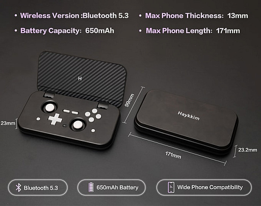 画像ギャラリー No.002のサムネイル画像 / マグネットでスマホを固定する折り畳み式コントローラ「Haykkim」,Kickstarterでクラウドファンディング開始