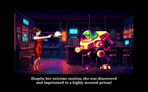 画像ギャラリー No.005のサムネイル画像 / メガドライブとGBA用の新作横スクロールアクション登場。サイバーパンク世界で復讐に燃える美女として無数の敵を倒す