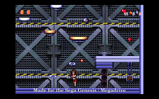 画像ギャラリー No.006のサムネイル画像 / メガドライブとGBA用の新作横スクロールアクション登場。サイバーパンク世界で復讐に燃える美女として無数の敵を倒す