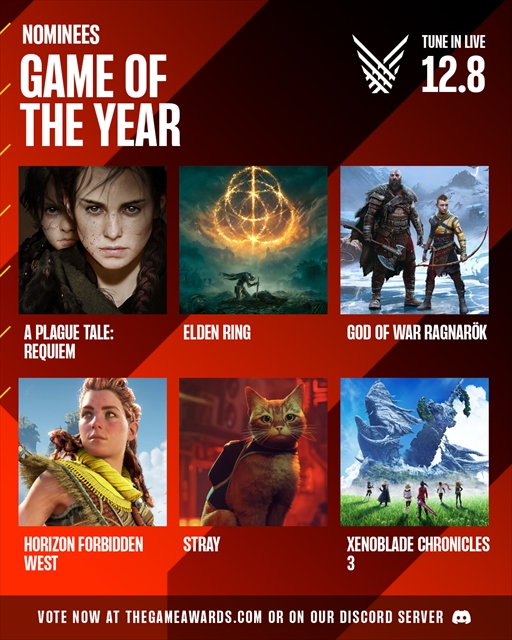 The Game Awards 2022ΥΥߥ͡ȺʤˡGOTYϡELDEN RINGפ֥åɡ֡ 饰ʥפʤ