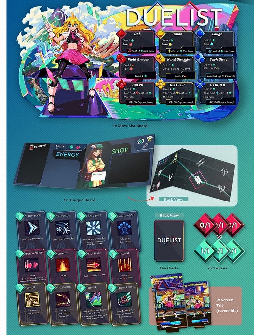 画像ギャラリー No.010のサムネイル画像 / マーブルを揃えて消し，必殺技を放て！ 落ちものパズルと対戦格闘を組み合わせたボードゲーム「Re;MATCH」のクラファンを実施中