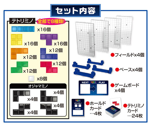 画像ギャラリー No.005のサムネイル画像 / テトリミノを手に持って積み上げていく「テトリスボードゲーム」,4月下旬に発売決定