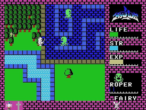 画像ギャラリー No.002のサムネイル画像 / 名作アクションRPG「ハイドライド(MSX・Win11対応版)」プロジェクトEGGで配信開始。セーブ機能や画面切り替えスクロールを搭載