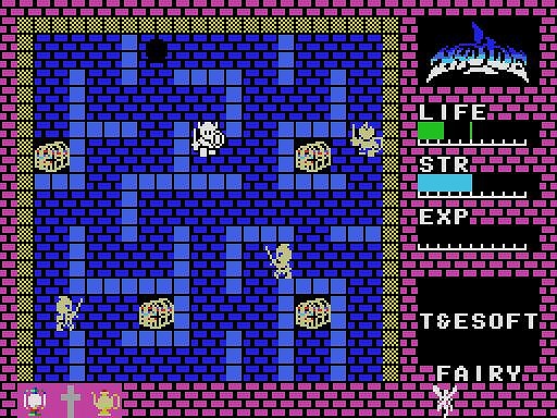 画像ギャラリー No.004のサムネイル画像 / 名作アクションRPG「ハイドライド(MSX・Win11対応版)」プロジェクトEGGで配信開始。セーブ機能や画面切り替えスクロールを搭載