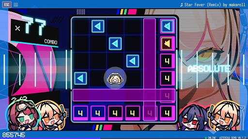画像ギャラリー No.002のサムネイル画像 / リズム弾幕アクションゲーム「アステリカ：ファントムローズ・リフレイン」の発売日が9月3日に決定