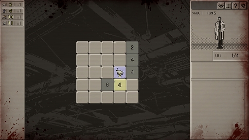 画像ギャラリー No.003のサムネイル画像 / グリッドの情報を頼りに敵を倒すマインスイーパ型パズルADV「Bloody Grids」,Steamで配信開始