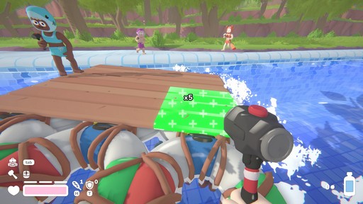 画像ギャラリー No.005のサムネイル画像 / 宇宙ウォーターパークをイカダで下る協力FPS「Lazy River」試遊レポート。水鉄砲や浮棒でゾンビを倒し，“流れる拠点”を守りながらプールからの脱出を目指せ