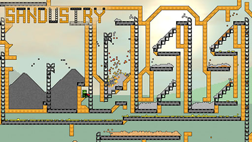 画像ギャラリー No.001のサムネイル画像 / 「Sandustry」の早期アクセス版が公開に。未知の惑星に産業工場を築き，地下世界に眠る謎の解明を目指す「ピクセル工場自動化シミュレーション」