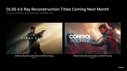 画像ギャラリー No.005のサムネイル画像 / 「DLSS 4.5」のRay Reconstructionがパワーアップ。RTX SparkやAI技術「NVIDIA ACE」などNVIDIAがGeForce最新情報を明らかに