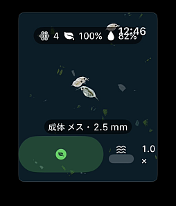 画像ギャラリー No.002のサムネイル画像 / ミジンコの成長や繁殖を観察できるシミュレーションゲーム「ミジンコ：生態観察ゲーム」Apple Watch向けに配信中