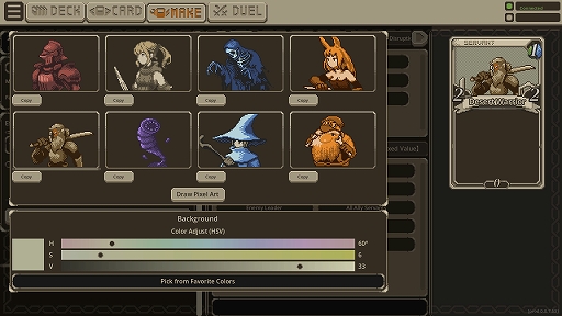 画像ギャラリー No.010のサムネイル画像 / 自作カードでPvPに挑む「Card Make Arena」発表。効果やコスト，イラストまで自由に設定できる対戦型カードゲーム