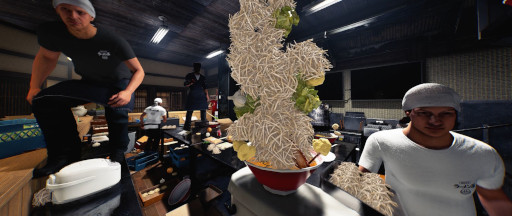 画像ギャラリー No.007のサムネイル画像 / 最大6人で遊べるラーメン店経営シム「Japanese Ramen Simulator」，早期アクセス版を9月にリリース。泥棒や火災には手裏剣や消火器で対処する