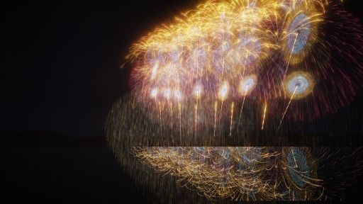 画像ギャラリー No.005のサムネイル画像 / さまざまな花火を組み合わせ,ショーを完成させていく。花火演出SLG「BURST NOIR - Fireworks Simulator」,Steamで配信開始