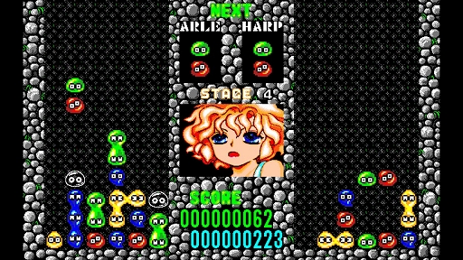 画像ギャラリー No.003のサムネイル画像 / 「EGGコンソール ぷよぷよ PC-9801」配信開始。予告ぷよが左右端に並ぶ，PC-9801版ならではの仕様を再現