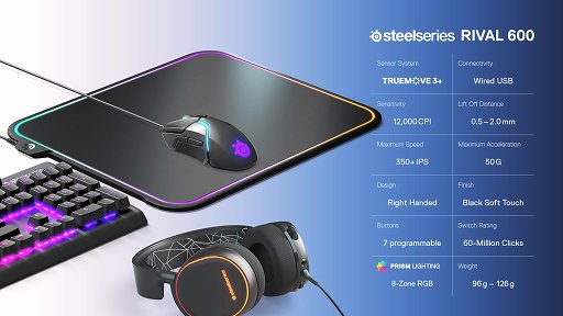 CES 2018SteelSeries磻䡼ɥޥRival 600פȯɽ2Ĥθإ󥵡ǺǾ0.5mmΥեȥեǥ󥹤¸