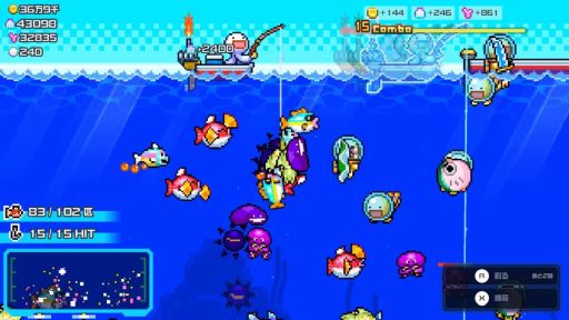 画像ギャラリー No.004のサムネイル画像 / スキルを覚えて1億匹の魚を全部釣る。短編インクリメンタル釣りアクション「海の魚、ぜんぶ釣る」，Steamストアページを公開