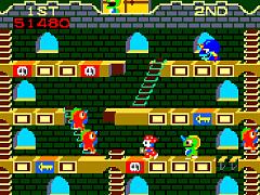 アーケードアーカイブス「ミスター・ドゥ対ユニコーン」，9月17日配信。ハンマーでブロックを落としてユニコーンを退治