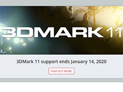 「3DMark 11」や「PCMark 7」のサポートが2020年1月14日で終了。「3DMark」の一部テストも終了することに