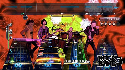 E3 2010ϿRock Band 3פǤϿڴȤƥܡɤɲáʤȺ7ͤޤǤΥץ쥤䡼òǽѡƥ˿ʲ