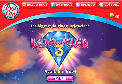 Ū˿͵Υѥ륲ॷ꡼ǿBejeweled 3פPopCap GamesȤ䳫ϡФ¤٤ƹ