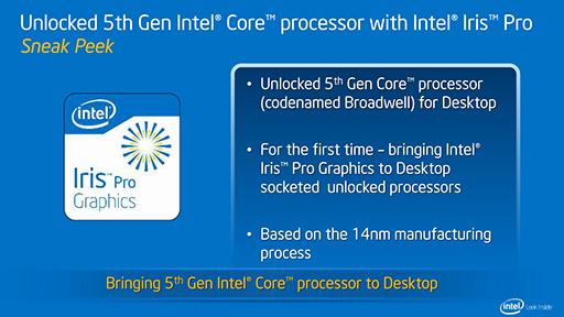 画像集#005のサムネイル/［GDC 2014］Intel，第5世代Coreプロセッサ「Broadwell」や次期ハイエンドCPU「Haswell-E」などの概要を公開。Pentiumの20周年記念モデルも